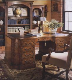 Executive Walnut Desk two file drawers